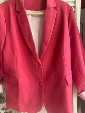 Women’s Hot Pink Single-Breasted Blazer